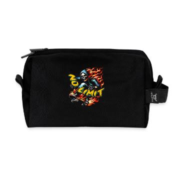 No Limit Skull Skelett auf Skateboard - Recycelte Kulturtasche - Schwarz - Vorne