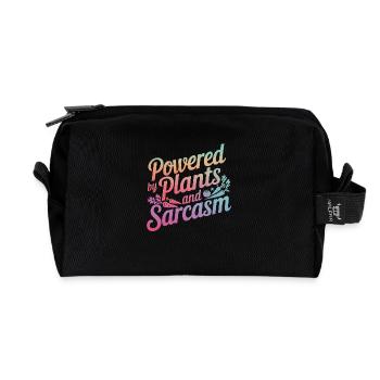 Vegetarisch Vegan Veggie Vegetarier - Recycelte Kulturtasche - Schwarz - Vorne