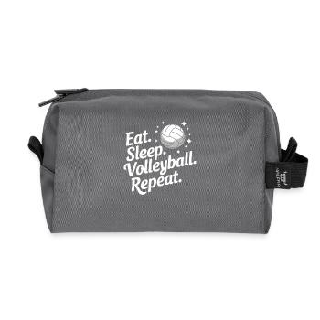 Volleyball Spieler Beach Volleyball Volleyballer - Recycelte Kulturtasche - Anthrazit - Vorne