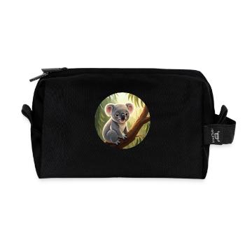 Koala-Bär im Baum - Recycelte Kulturtasche - Schwarz - Vorne