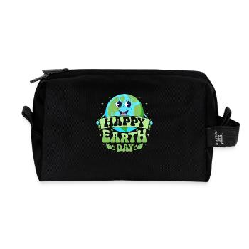 Happy Earth Day Planet Environmental - Recycelte Kulturtasche - Schwarz - Vorne