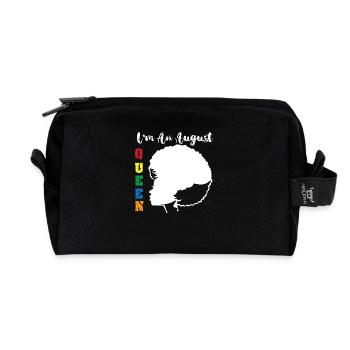 Signe du zodiaque Lion - Trousse de toilette en tissu recyclé - noir - Devant