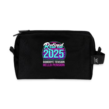 Pension 2025 Retirement 2025 Pensioner Pensioner Pensioner - Recycled Toiletry Zip Bag - black - Front