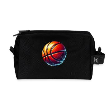 Basketball - Recycelte Kulturtasche - Schwarz - Vorne