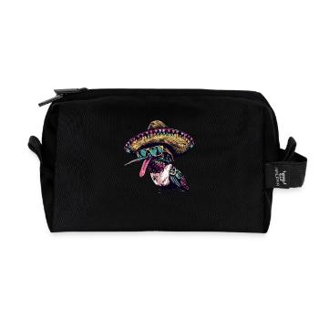 Colibri Oiseau Drôle Sombrero - Trousse de toilette en tissu recyclé - noir - Devant