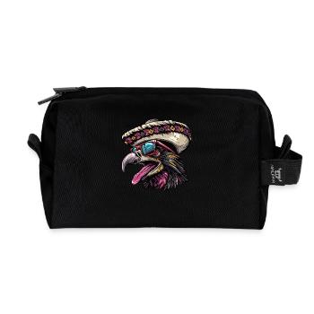 Harpie oiseau drôle sombrero - Trousse de toilette en tissu recyclé - noir - Devant