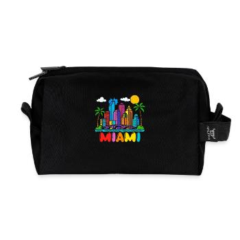 Ville de Miami - Trousse de toilette en tissu recyclé - noir - Devant