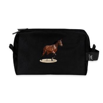 Selle Français 3 - Trousse de toilette en tissu recyclé - noir - Devant