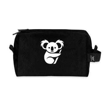 Koala Love: Cuddly Tree Climber - Recycled Toiletry Zip Bag - black - Front
