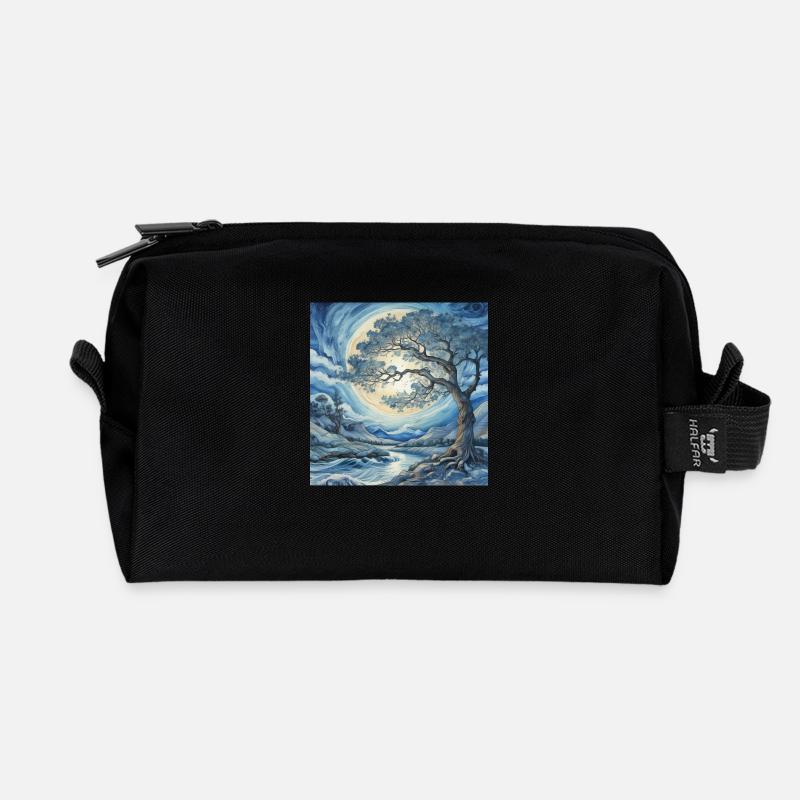 Yggdrasil – Baum des Lebens - Recycelte Kulturtasche - Schwarz