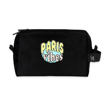 Paris Vibes - Trousse de toilette en tissu recyclé - noir - Devant