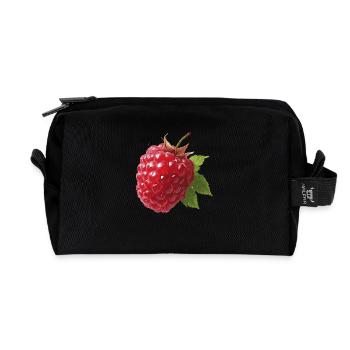rote Himbeere - Recycelte Kulturtasche - Schwarz - Vorne