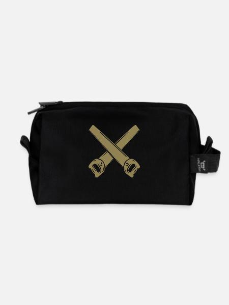 Säge Pocket Tischler Zimmerer - Recycelte Kulturtasche - Schwarz