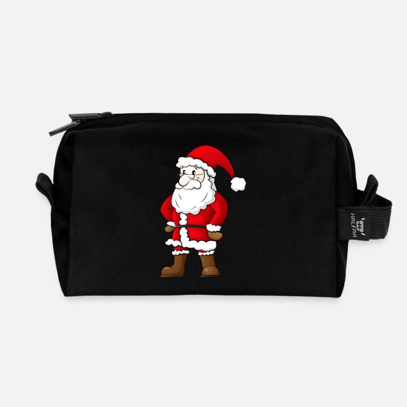 Weihnachtsmann - Recycelte Kulturtasche - Schwarz