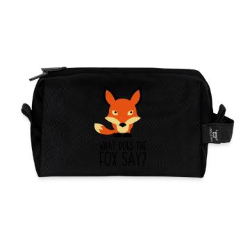 Was hat der Fuchs gesagt? - Recycelte Kulturtasche - Schwarz - Vorne