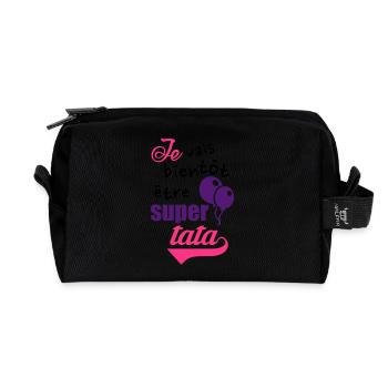 tata - Trousse de toilette en tissu recyclé - noir - Devant