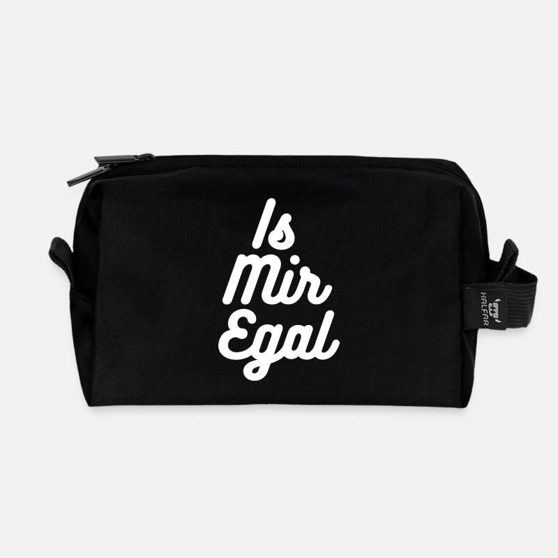 Is mir egal - Recycelte Kulturtasche - Schwarz