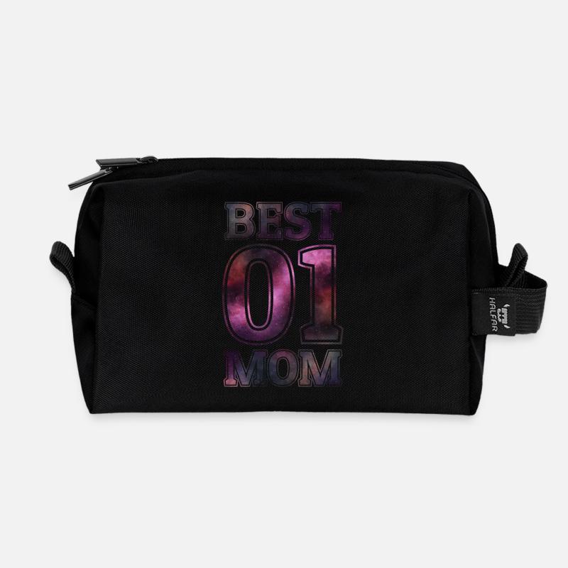 best mom - Recycelte Kulturtasche - Schwarz
