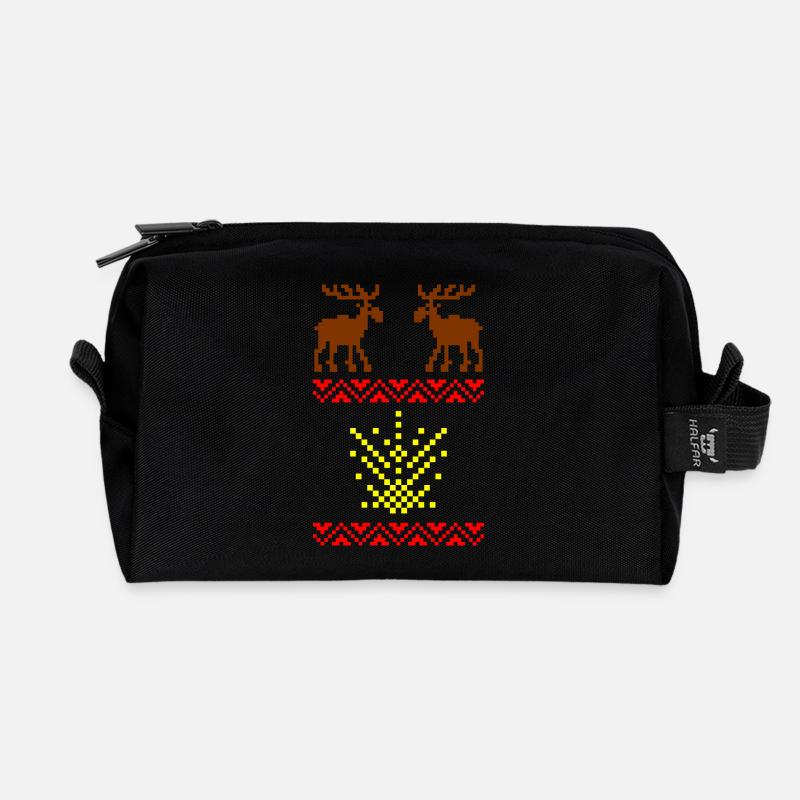 Winter VI - Recycled Toiletry Zip Bag - black