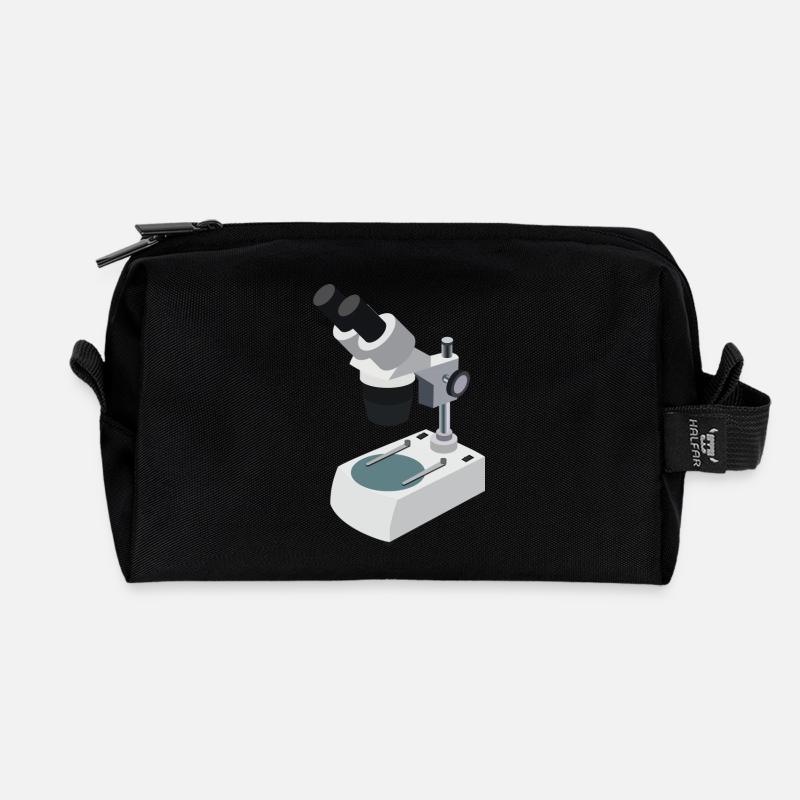 Mikroskop - Recycelte Kulturtasche - Schwarz