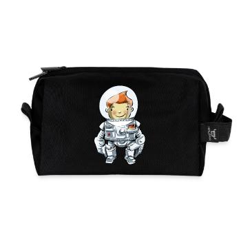 Junger Astronaut - Recycelte Kulturtasche - Schwarz - Vorne