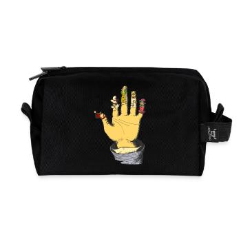 Fingerpuppe - Recycelte Kulturtasche - Schwarz - Vorne