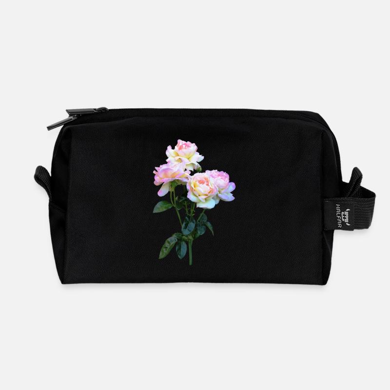 flowers blumen garten garden spring8 - Recycelte Kulturtasche - Schwarz
