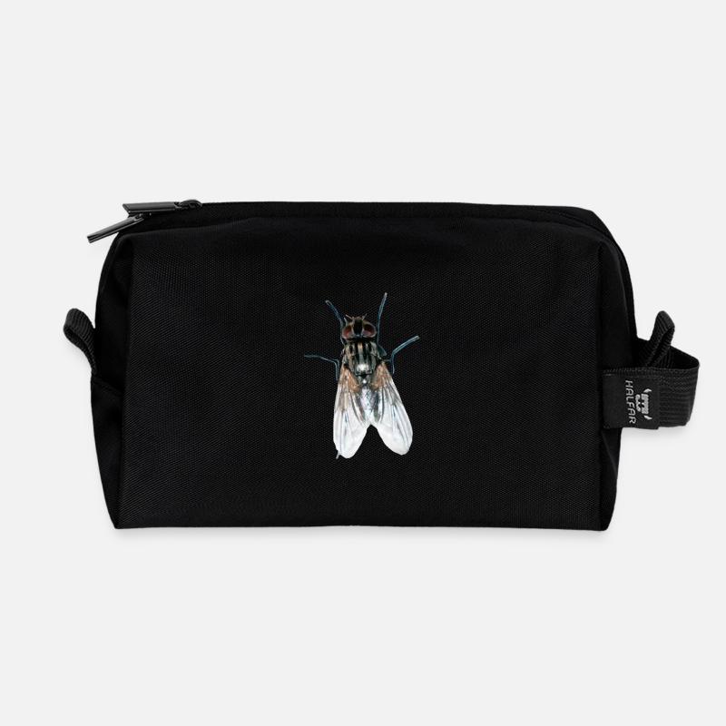 fliege - Recycelte Kulturtasche - Schwarz