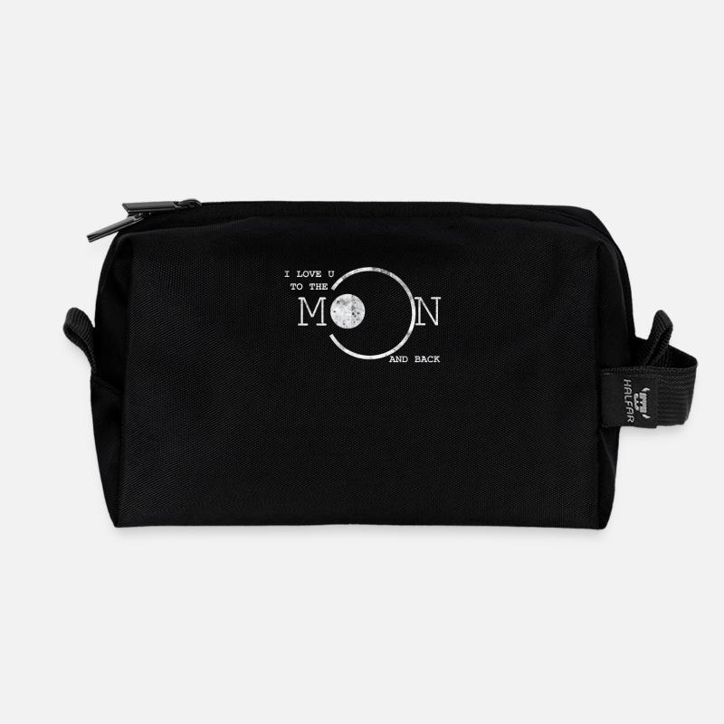 I love U - Recycled Toiletry Zip Bag - black