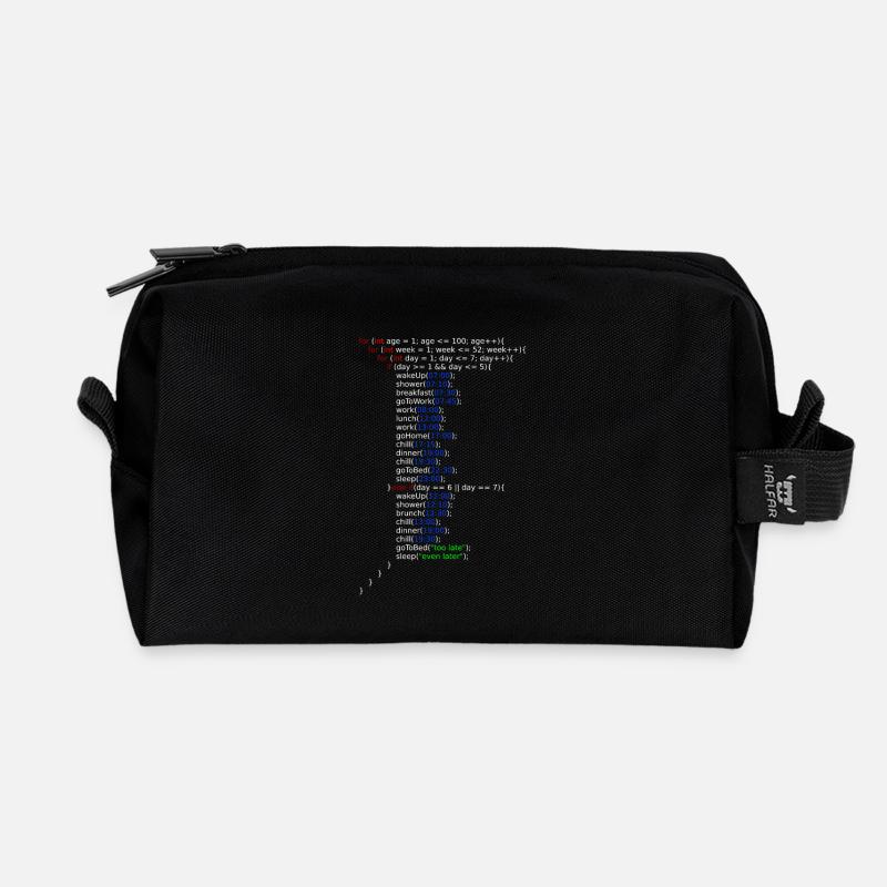 My Life -- Java Code - Recycelte Kulturtasche - Schwarz