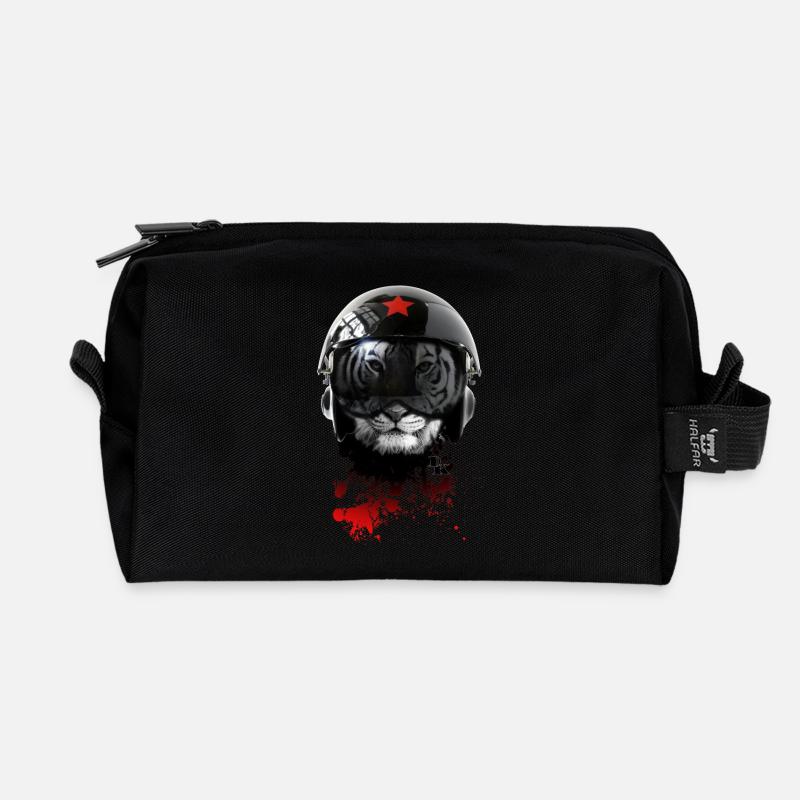 russian pilot by v6 dk - Trousse de toilette en tissu recyclé - noir