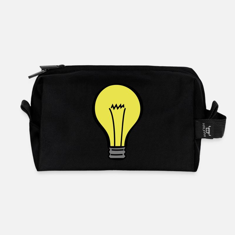 Glühbirne - Recycelte Kulturtasche - Schwarz