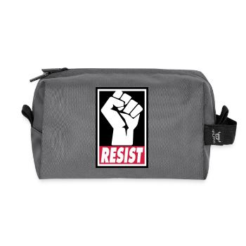 RESIST - Recycled Toiletry Zip Bag - anthracite - Front