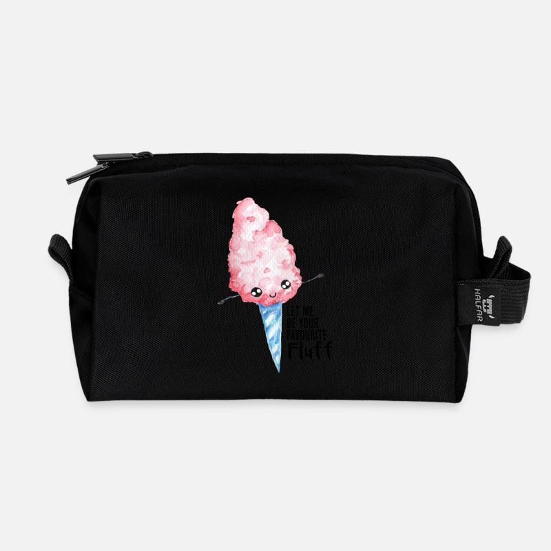 zuckerwatte süß Freundschaft Liebe Mädchen Kinder - Recycelte Kulturtasche - Schwarz
