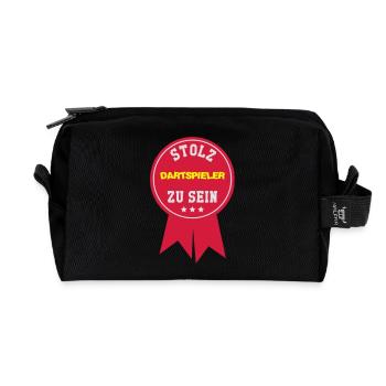 Darts Dartspieler Dartspielerin Dartsport Dart - Recycelte Kulturtasche - Schwarz - Vorne