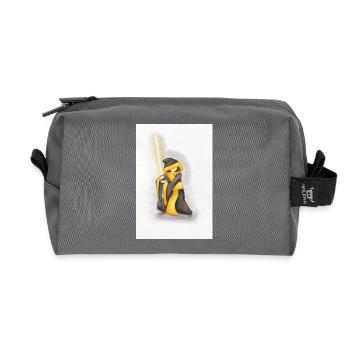 Münchner Kindl with lightsaber - Recycled Toiletry Zip Bag - anthracite - Front