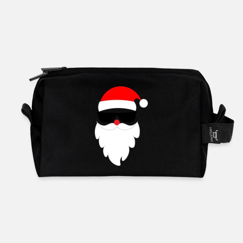 Cooler Weihnachtsmann Santa Nikolaus  - Recycelte Kulturtasche - Schwarz