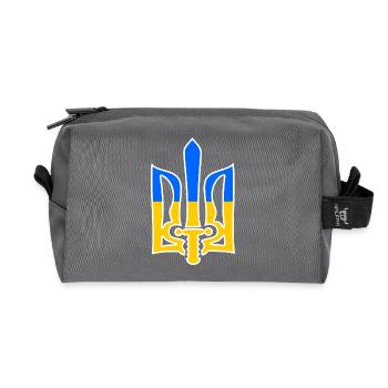 ukraine - Recycled Toiletry Zip Bag - anthracite - Front