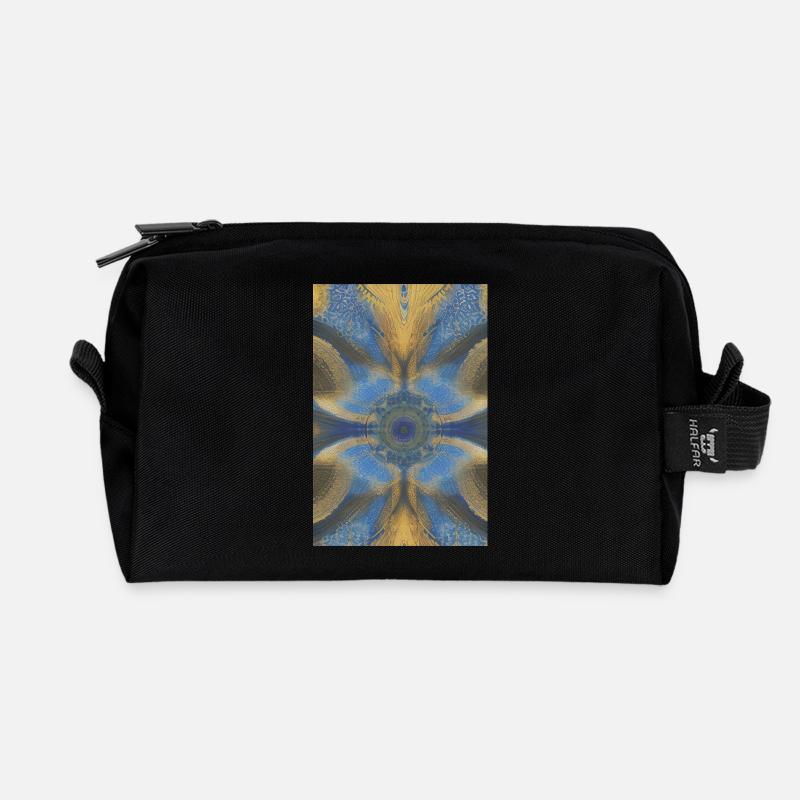 Formen und Muster - Recycelte Kulturtasche - Schwarz