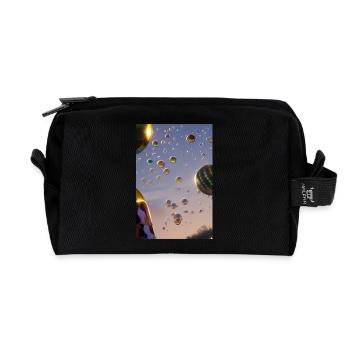 Bulle de savon colorée - Trousse de toilette en tissu recyclé - noir - Devant
