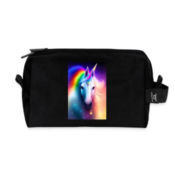 Unicorn - Recycled Toiletry Zip Bag - black - Front
