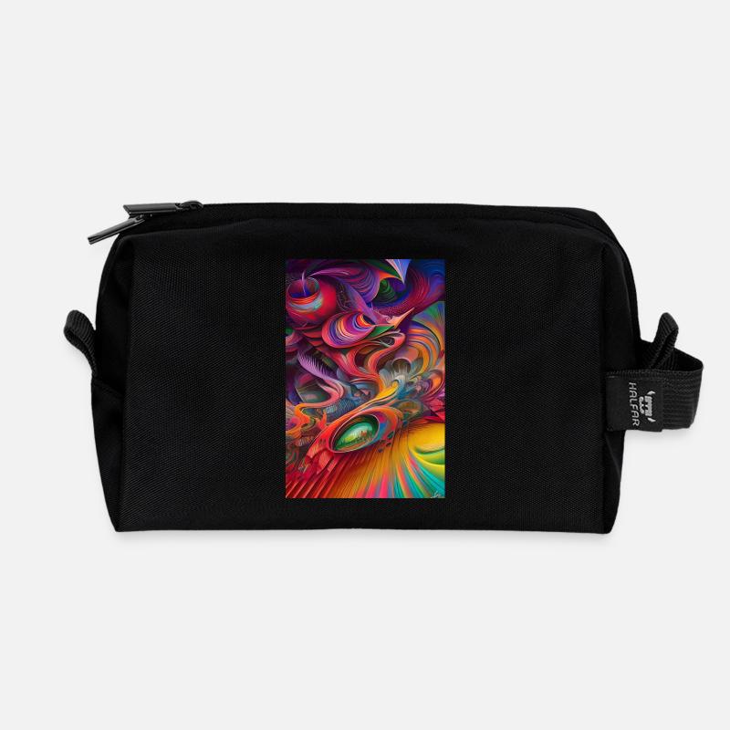 Abstrakte Kunst - Recycelte Kulturtasche - Schwarz