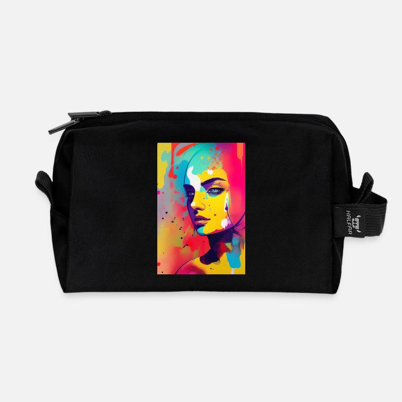 Abstrakte Kunst - Recycelte Kulturtasche - Schwarz