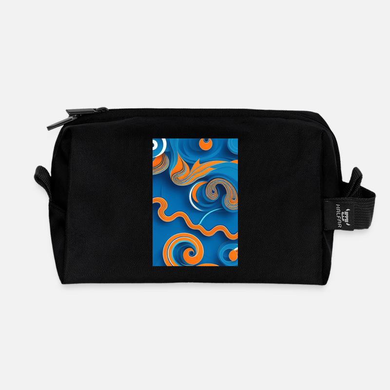 Abstrakte Kunst - Recycelte Kulturtasche - Schwarz