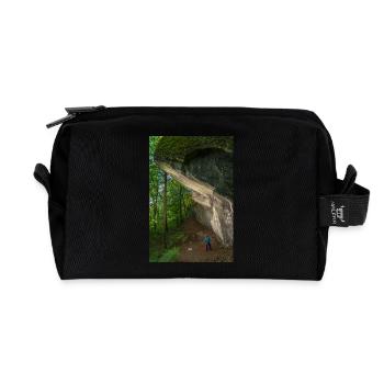 Weser Leine Bergland Kletterer - Recycelte Kulturtasche - Schwarz - Vorne