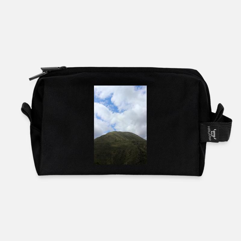 Berg Berge Berglandschaft Poster - Recycelte Kulturtasche - Schwarz