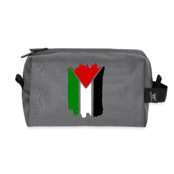 Palestine - Recycled Toiletry Zip Bag - anthracite - Front