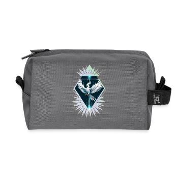 Wonderful white fantasy phoenix. - Recycled Toiletry Zip Bag - anthracite - Front