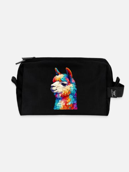 Alpaka - Recycelte Kulturtasche - Schwarz