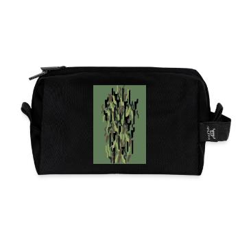 Camouflage Art Olive - Recycled Toiletry Zip Bag - black - Front